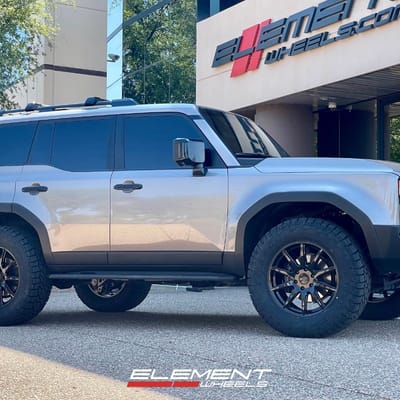 20 inch Raceline 159B Spike in Gloss Black on a 2024 Toyota Land Cruiser w/ Lift