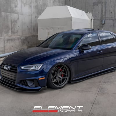 20 inch Variant Xenon Satin Gunmetal on a Bagged 2019 Audi S4