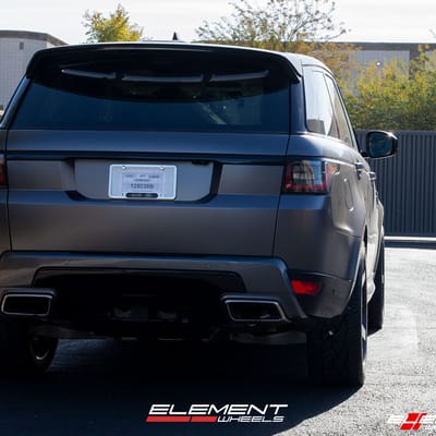 22 inch AZAD AZ5198 Gloss Black Machined Face on a 2021 Land Rover Range Rover Sport (Non-Supercharged)