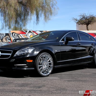20 inch Staggered Lexani Pegasus All Chrome on a 2010 Mercedes Benz CLS 63 w/ Specs