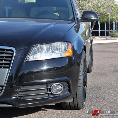 19x8.5 Verde V99 Axis Satin Black on a 2010 Audi A3 w/ Specs