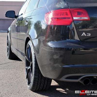 19x8.5 Verde V99 Axis Satin Black on a 2010 Audi A3 w/ Specs