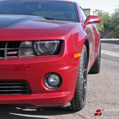 20 inch Staggered Giovanna Haleb Gloss Black w/ Machined Face on a 2010 Chevy Camaro SS w/ Specs