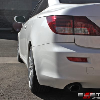 19x8.5 Klutch KM20 Silver/Machined on a 10 Lexus IS250C w/ Specs