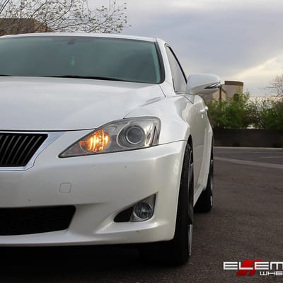 20 inch Staggered Vossen CV3-R Concave Gloss Graphite on 2010 Lexus IS250 w/ Specs