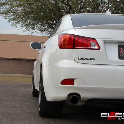 20 inch Staggered Vossen CV3-R Concave Gloss Graphite on 2010 Lexus IS250 w/ Specs