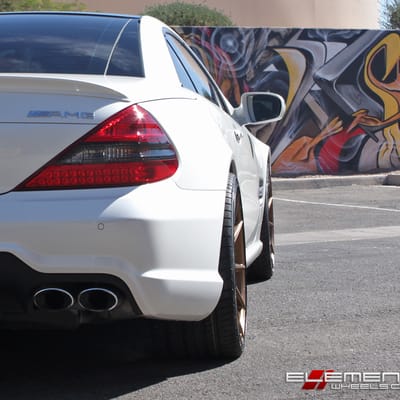 20 inch Staggered Vertini RF1.1 Matte Bronze on a 11 Mercedes SL63 w/ Specs