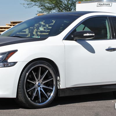 20x9 Rohana RC10 Black/Machined w/Chrome Stainless Steel Lip on a 11 Nissan Maxima SV w/ Specs