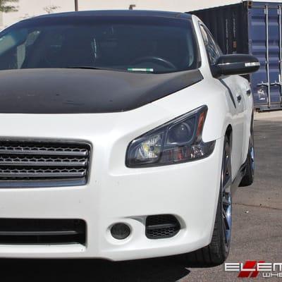 20x9 Rohana RC10 Black/Machined w/Chrome Stainless Steel Lip on a 11 Nissan Maxima SV w/ Specs