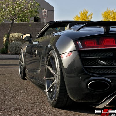 20 inch Staggered Variant Argon Brushed Titanium (Flow Forged) on a 2012 Audi R8 w/ Specs