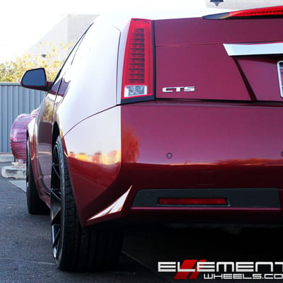 20 inch Niche Misano Satin Black M117 on a 2012 Cadillac CTS Sedan w/ Specs