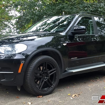 20 in staggered Beyern Gerade Matte Black (Rotary Forged) on a 2012 BMW X5 w/ Specs