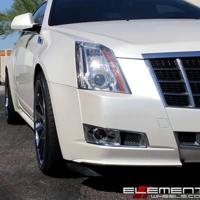 20 inch Staggered Rohanna RC10 Black/Machined w/ Chrome Stainless Steel Lip on a 12 Cadillac CTS Coupe w/ Specs