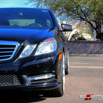 20 inch Silver Black Di Forza BM-12 on 2012 Mercedes E350 4 Matic w/ Specs