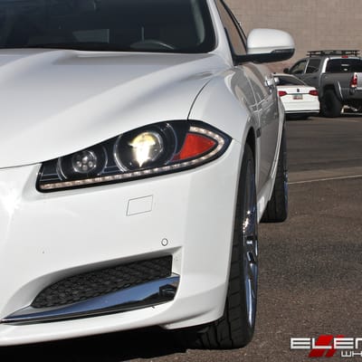 20 in staggered Lexani Gravity Full Chrome on a 2012 Jaguar XF w/ Specs
