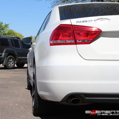 20 inch DUB Push Gloss Black/Milled Accents on 2012 VW Passat w/ Specs
