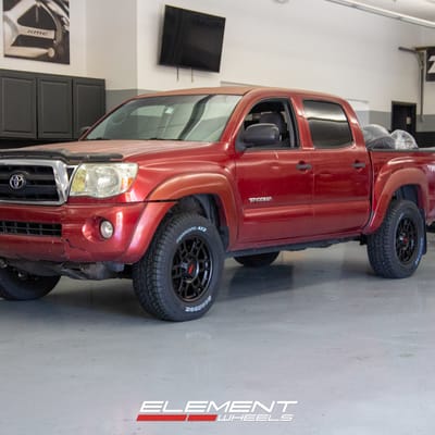 17 Inch TRD Replica Wheel TR1 in Satin Black on a 2008 Toyota Tacoma 4WD/Prerunner