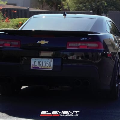 22 Inch Staggered MRR M228 Camaro Z28 Replica Wheels Gloss Black on a 2015 Chevrolet Camaro ZL1