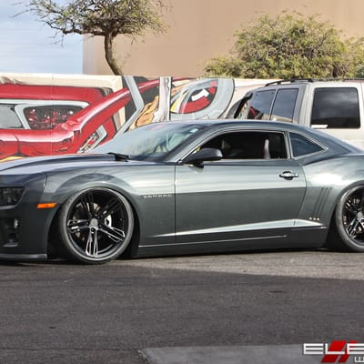 20 inch Staggered MRR M716 Matte Black on a 2013 Chevy Camaro w/ Specs