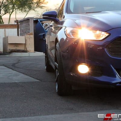20x9 Vertini Dynasty Gloss Black/Tinted Machined on a 2013 Ford Fusion w/ Specs