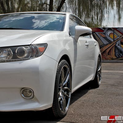 20x9 Variant Krypton Super Black Chrome (Cold Forged) on a 2013 Lexus ES350 w/ Specs