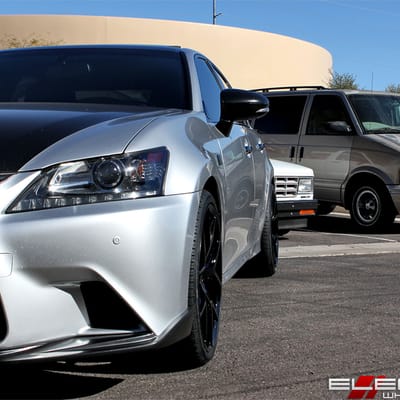 20 inch Staggered MRR FS06 Gloss Black on a 2013 Lexus GS350 F Sport w/ Specs