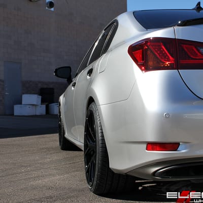 20 inch Staggered MRR FS06 Gloss Black on a 2013 Lexus GS350 F Sport w/ Specs