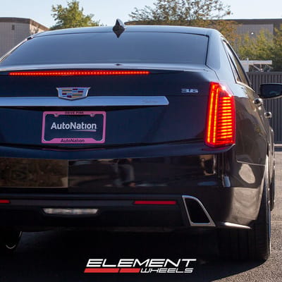 20 inch Staggered Variant Krypton Super Black Chrome on a 2019 Cadillac CTS Sedan RWD