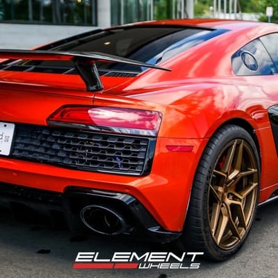 Staggered 20 Inch Rohana RFX11 Brushed Bronze on a 2021 Audi R8