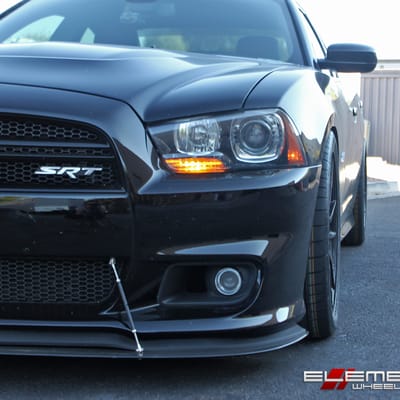 20 inch Staggered Rohana RF2 Matte Black (Rotary Forged) on a 2013 Dodge Charger SRT w/ specs
