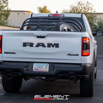 20 inch Fuel Off-Road Podium Anthracite w/ Black Lip D619 on a 2019 Ram 1500 Rebel 4WD