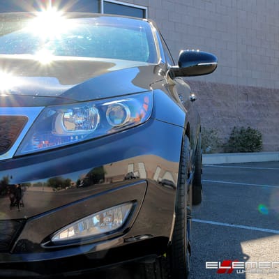 20x8.5 Dub Push All Gloss Black on a 2013 Kia Optima w/ specs