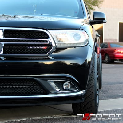 22 inch Giovanna Bogota Black Smoked on 2014 Dodge Durango w/ Specs