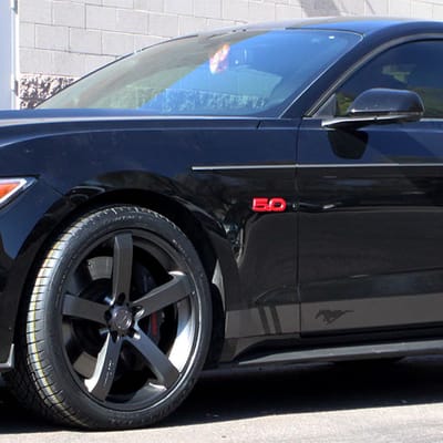 20 inch Staggered MRR VP5 Matte Graphite on a 15 Ford Mustang w/ Specs