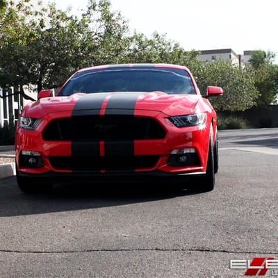 20x10 Rotiform BLQ All Matte Black R112 on a 15 Ford Mustang 5.0 w/ Specs