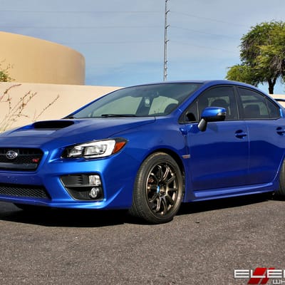 18x9.5 Bavar Racing BV03 Gloss Bronze on a 2015 Subaru WRX STI w/ Specs