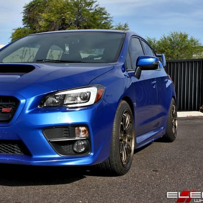 18x9.5 Bavar Racing BV03 Gloss Bronze on a 2015 Subaru WRX STI w/ Specs
