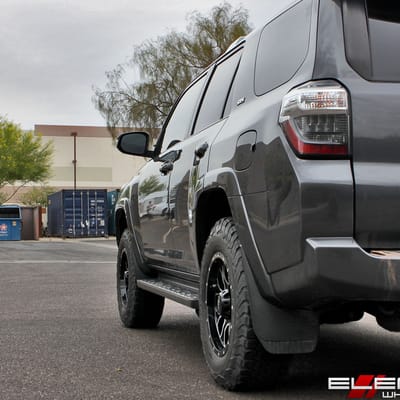 17x9 Helo HE879 Gloss Black Milled on a 2015 Toyota 4Runner w/ Specs