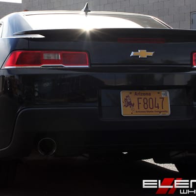 22 inch Staggered Niche Misano Satin Black M117 on a 15 Chevrolet Camaro SS w/ Specs