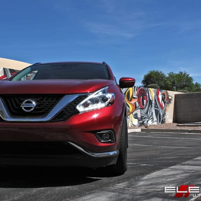 18x8.5 Niche Kumo all matte black M176 on a 2015 Nissan Murano w/ Specs