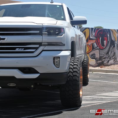 20x12 Fuel Off-Road Hostage Deep Lip Matte Black on a 2015 Chevy Silverado 1500 w/ Specs