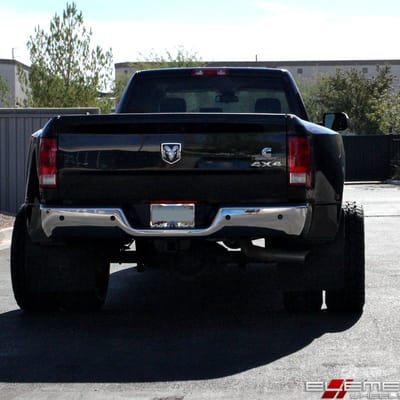 20x8.25 Fuel Off-Road Cleaver Gloss Black Milled D574 Dually on a 2016 Dodge Ram 3500 Dually w/ specs