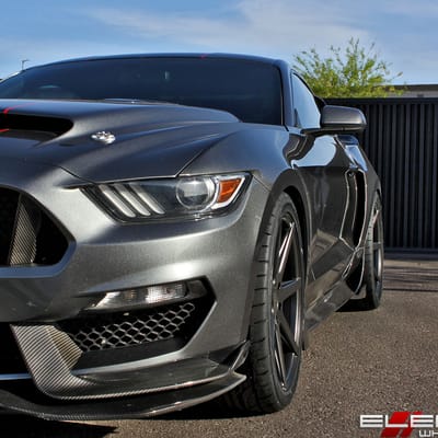 20 inch Staggered Rohana RC7 Matte Graphite on a 2016 Ford Mustang w/ Specs