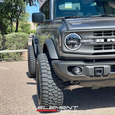 17 Inch Black Rhino Alpha in Matte Black on a 2023 Ford Bronco