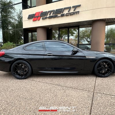 20 inch Staggered Rohana RFX11 in Gloss Black on a 2017 BMW 6 Series