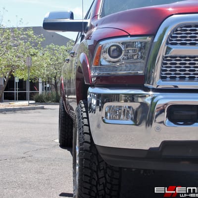 18x9 XD Series XD779 Badlands Chrome on a 2016 Dodge Ram 2500 Leveledw/ Specs