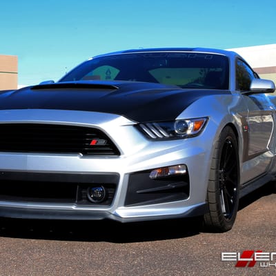 20 inch Staggered Ferrada FR2 Matte Black on 2015 Ford Roush Mustang w/ Specs