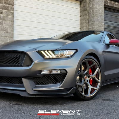 20" Staggered Forged Vossen Wheels on Shelby GT350