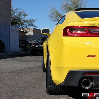 20 inch Staggered MRR M716 Camaro ZL1 1LE Replica Wheels Matte Black on a 2017 Chevy Camaro RS w/ Specs