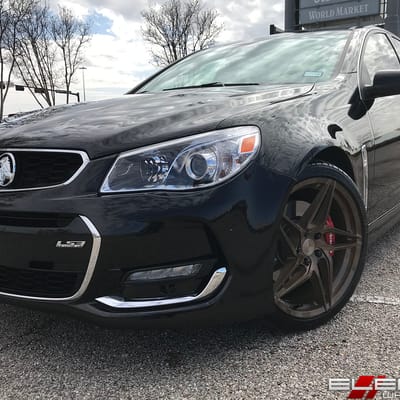 20 inch Staggered Stance SF04 Brush Bronze on a 2017 Chevy SS Sports Sedan w/ Specs